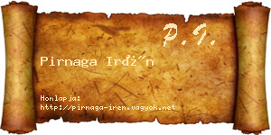 Pirnaga Irén névjegykártya